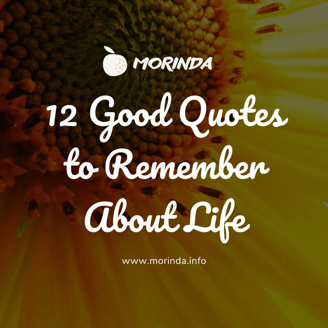 12 Good Quotes to Remember About Life